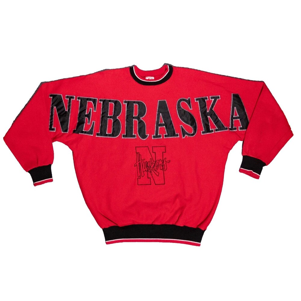 Vintage 90s Nebraska Huskers Legends Embroidered Spellout Sweatshirt 2XL (28x31)